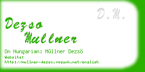 dezso mullner business card